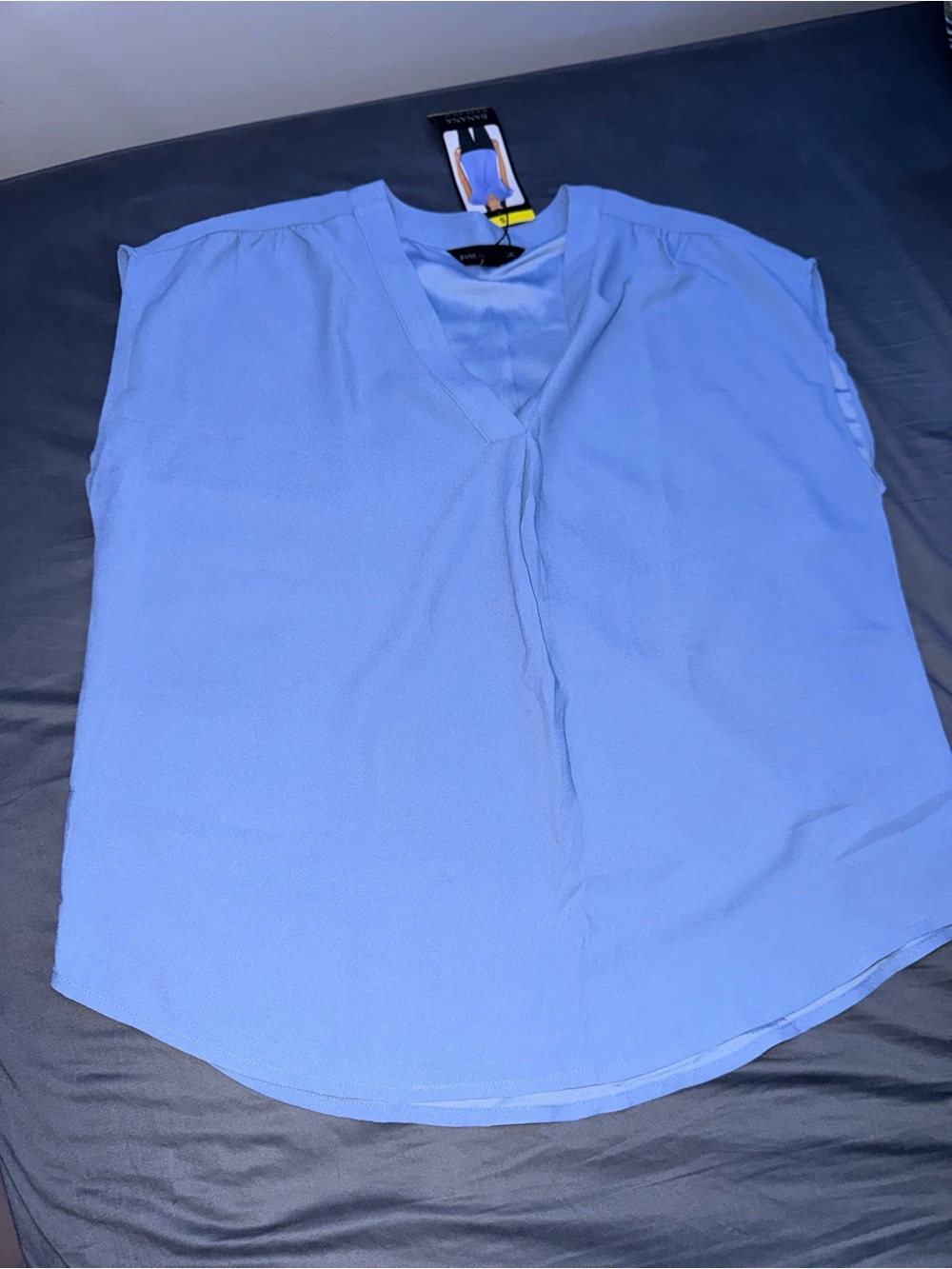 Banana Republic Soft Sky Blue V-Neck Blouse